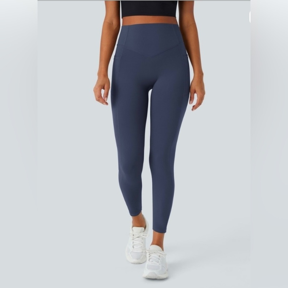 Halara Ultrasculpt Butt Scrunch Leggings Navy Blue NWT